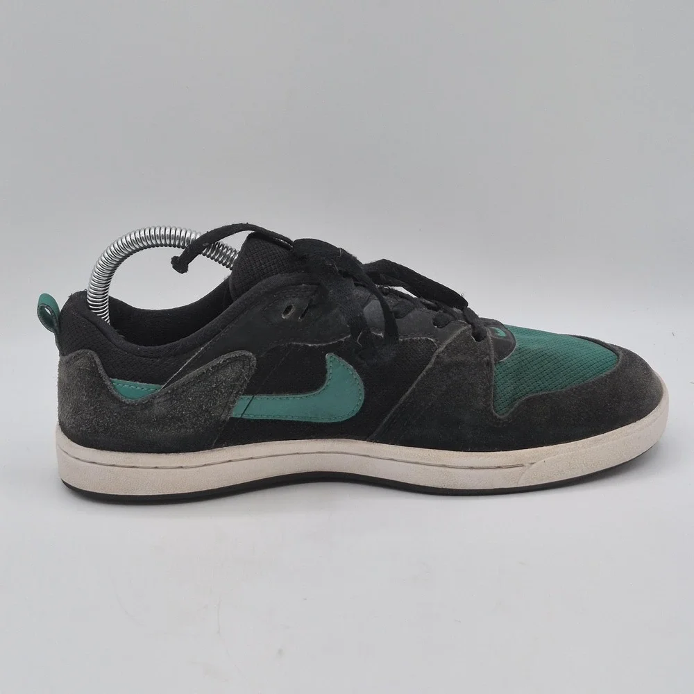 Nike SB Alleyoop Shoes Mens Size 8 Black Green‎ Suede Skate Sneakers CJ0882-007